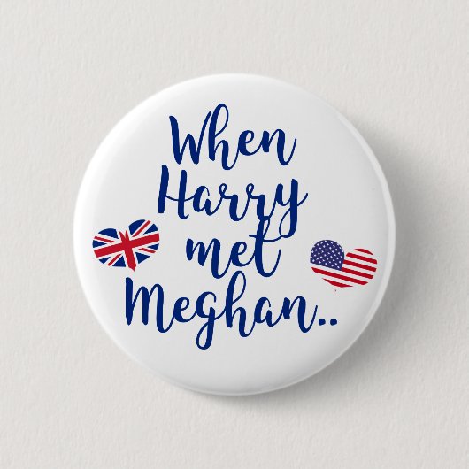 Als Harry Meghan traf | Fun Royal Wedding Button (Vorderseite)