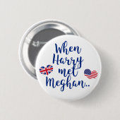 Als Harry Meghan traf | Fun Royal Wedding Button (Vorne & Hinten)