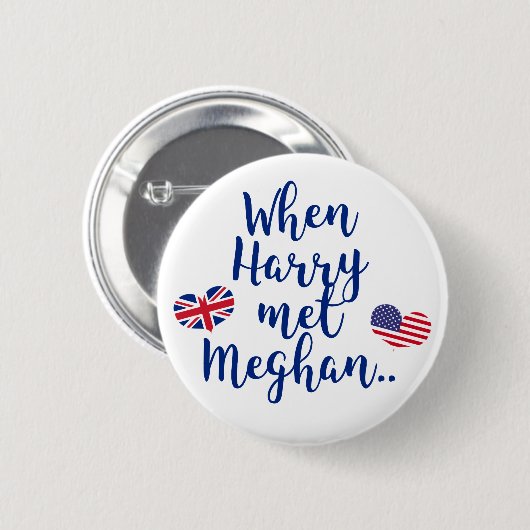 Als Harry Meghan traf | Fun Royal Wedding Button (Vorne & Hinten)