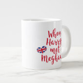 Als Harry Meghan traf | Fun Royal Wedding Jumbo-Tasse (Vorderseite Rechts)