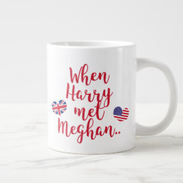 Als Harry Meghan traf | Fun Royal Wedding Jumbo-Tasse