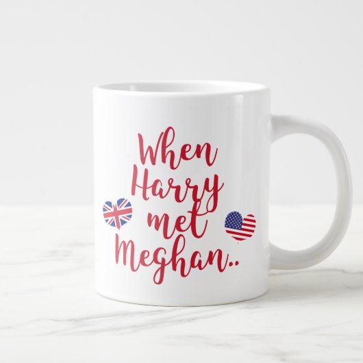 Als Harry Meghan traf | Fun Royal Wedding Jumbo-Tasse (Rechts)