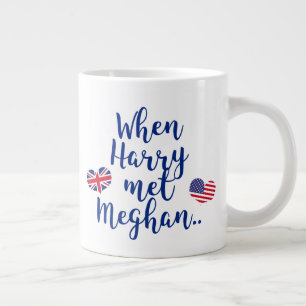 Als Harry Meghan traf Fun Royal Wedding Jumbo-Tasse