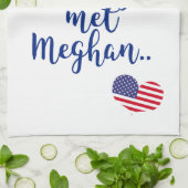 Als Harry Meghan traf | Fun Royal Wedding Küchentuch (Gefaltet)