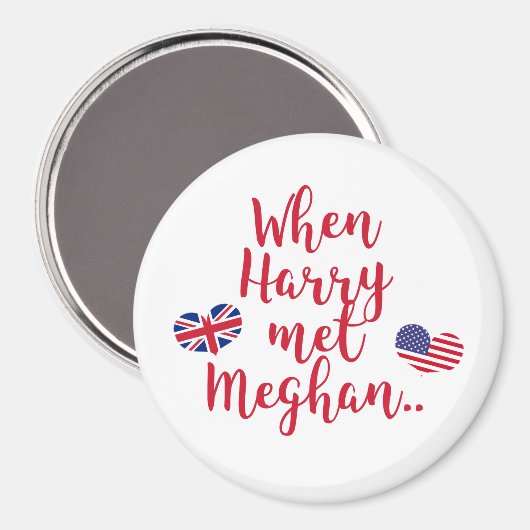 Als Harry Meghan traf | Fun Royal Wedding Magnet (Vorderseite/Rückseite)