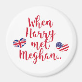 Als Harry Meghan traf | Fun Royal Wedding Magnet (Vorne)