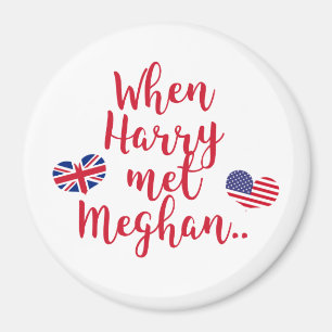 Als Harry Meghan traf   Fun Royal Wedding Magnet