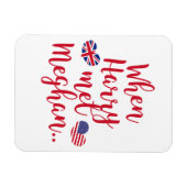 Als Harry Meghan traf | Fun Royal Wedding Magnet (Horizontal)