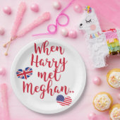 Als Harry Meghan traf | Fun Royal Wedding Pappteller (Party)
