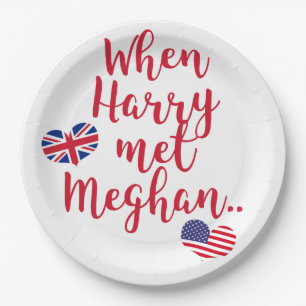 Als Harry Meghan traf Fun Royal Wedding Pappteller