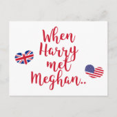 Als Harry Meghan traf | Fun Royal Wedding Postkarte (Vorderseite)