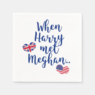 Als Harry Meghan traf Fun Royal Wedding Serviette