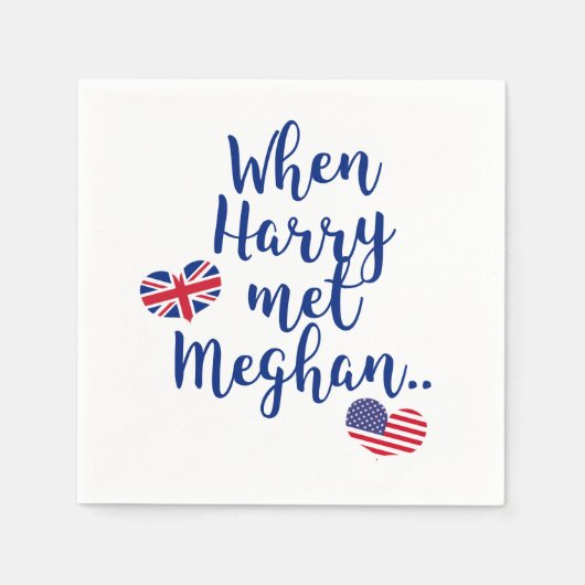 Als Harry Meghan traf | Fun Royal Wedding Serviette (Vorderseite)