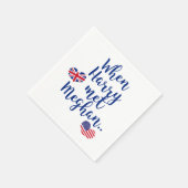 Als Harry Meghan traf | Fun Royal Wedding Serviette (Ecke)