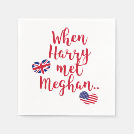 Als Harry Meghan traf | Fun Royal Wedding Serviette