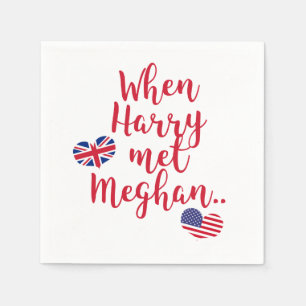 Als Harry Meghan traf Fun Royal Wedding Serviette