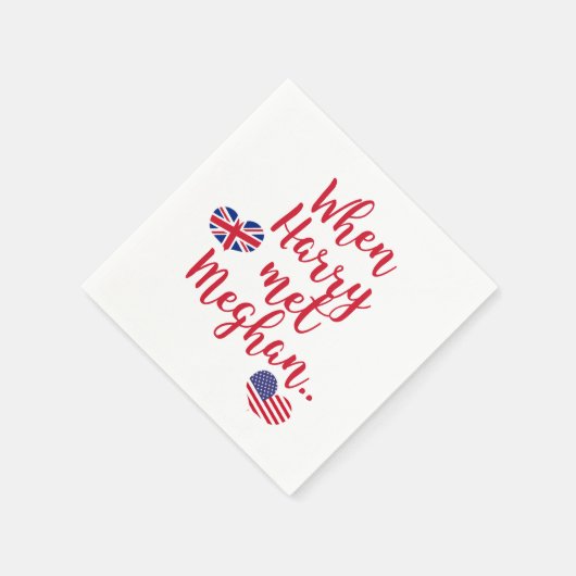 Als Harry Meghan traf | Fun Royal Wedding Serviette (Ecke)