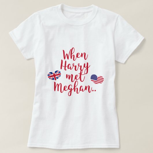 Als Harry Meghan traf | Fun Royal Wedding T-Shirt (Design vorne)