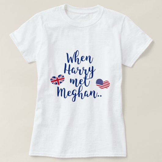Als Harry Meghan traf | Fun Royal Wedding T-Shirt (Design vorne)