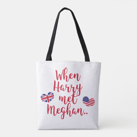 Als Harry Meghan traf | Fun Royal Wedding Tasche (Rückseite)