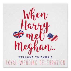 Als Harry Meghan traf   Personalisierte Königliche Poster