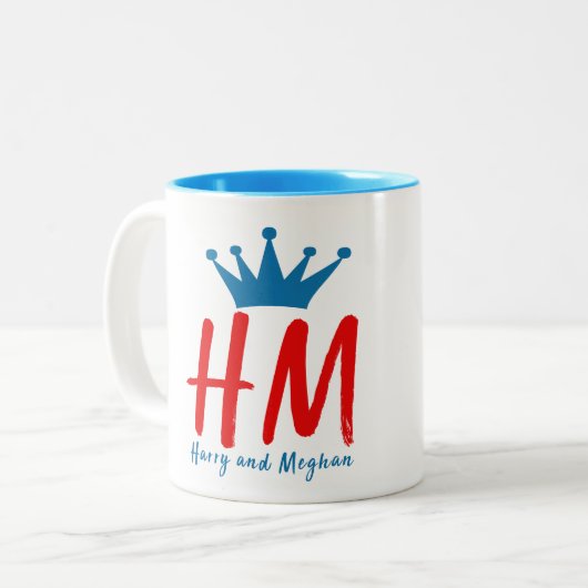 Als Harry Meghan traf Zweifarbige Tasse (Vorderseite Links)