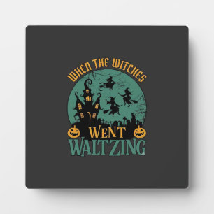 Als Hexen zum Walzer-Tanz Halloween Spukhaus Fotoplatte