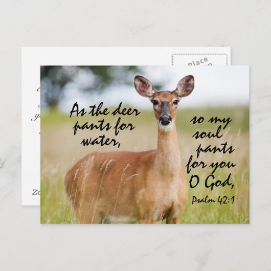 Als Hirschhose für Wasser, Bibel Psalm 42 Custom Postkarte (Vorne/Hinten)