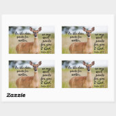 Als Hirschhose für Wasser Bibel Verse Psalm 42:1 Rechteckiger Aufkleber (Blatt)