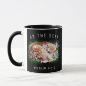 Als Hirschpsalm 42:1 Baby Fawn Bible Verse Tasse (Links)