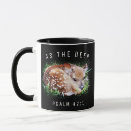 Als Hirschpsalm 42:1 Baby Fawn Bible Verse Tasse