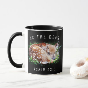 Als Hirschpsalm 42:1 Baby Fawn Bible Verse Tasse