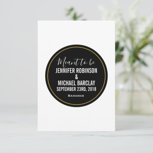 als Hochzeitsvorlage Ankündigung (Stehend Vorderseite)