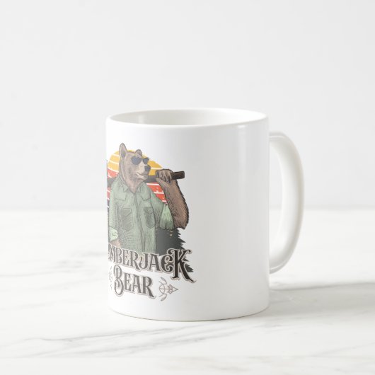 Als Holzfäller verkleideter Sonnenbär Kaffeetasse (VorderseiteRechts)