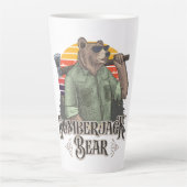 Als Holzfäller verkleideter Sonnenbär Milchtasse (Vorderseite)