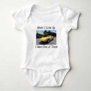 Als ich 1973 aufwuchs, Corvette Baby Bodysuit Baby Strampler