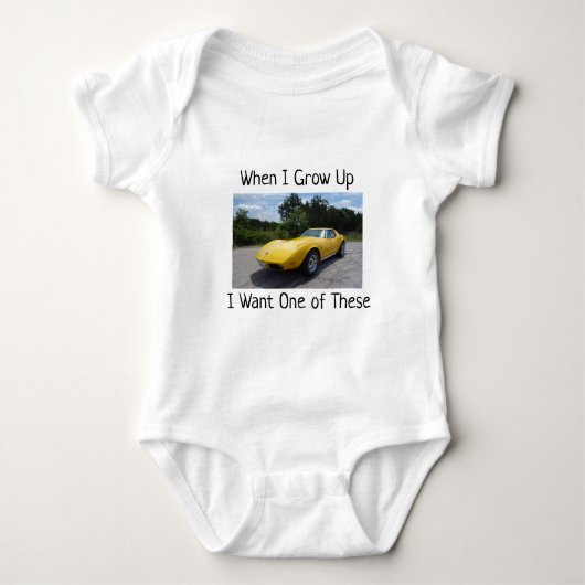 Als ich 1973 aufwuchs, Corvette Baby Bodysuit Baby Strampler (Vorderseite)