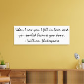 Als ich dich sah, fiel ich in Liebe - Wall Art Leinwanddruck (Insitu (Wohnzimmer))