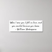 Als ich dich sah, fiel ich in Liebe - Wall Art Leinwanddruck (Vorderseite)