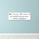 Als ich dich sah, fiel ich in Liebe - Wall Art Leinwanddruck (Insitu (Holzboden))