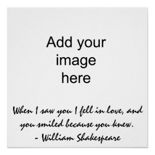 Als ich dich sah, fiel ich in Liebe - Wall Art Poster