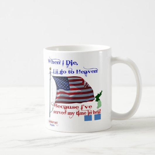 Als ich die… Koreanischer Kriegs-Veteranen-Tasse Kaffeetasse (Rechts)