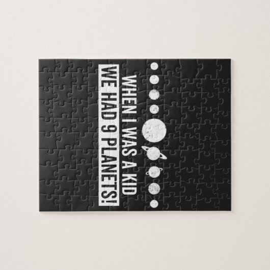 Als ich ein Kind war, hatte ich 9 Planeten! Puzzle (Horizontal)