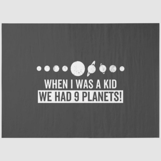 Als ich ein Kind war, hatte ich 9 Planeten! Seidenpapier (Vorderseite)