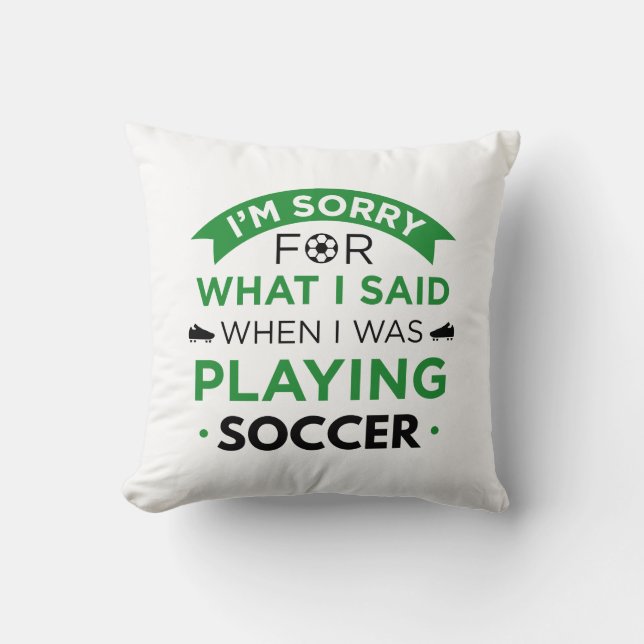 Als ich Fußball spielte Kissen (Vorderseite)