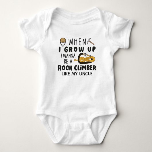 Als ich groß bin, werde ich ein Rock Climbing Baby Strampler (Vorderseite)