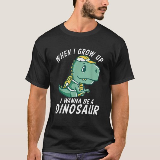 Als ich groß bin will ich ein Dinosaur Fossils Din T-Shirt (Vorderseite)