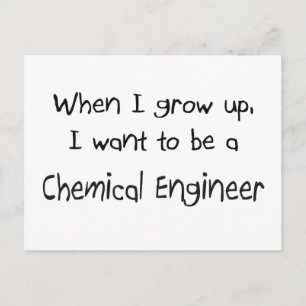 Als ich groß bin, wollte ich Chemieingenieur zu we Postkarte