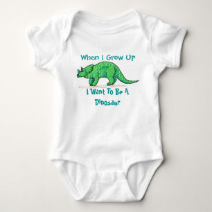 Als ich groß bin, wollte ich, Dinosaurier zu werde Baby Strampler