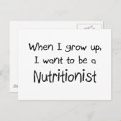 Als ich groß bin, wollte ich Ernährungswissenschaf Postkarte (Vorne/Hinten)